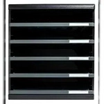 Exacompta 303714D 1x Schubladenbox MODULO A4, 5 offene Laden - Dunkelgrau|