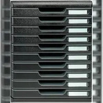 Exacompta 302414D 1x MODULO A4 - 10 Laden Black Office - Schwarz