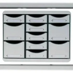 Exacompta 313740D OFFICE Schubladenbox mit 11 Schubf&auml;chern, STORE BOX MULTI,
