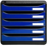 Exacompta 3097203D Schubladenbox Big Box Plus, 5 offene Schubladen, Iderama -
