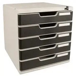 Exacompta 331014D 1x MODULO A4 - 5 Laden mit Schl&uuml;ssel verschliessbar Office -