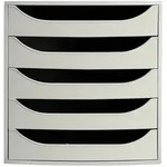 Exacompta 229606D ECOBOX Schubladenbox mit 5 Schubladen - Grau