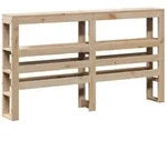 vidaXL Kopfteil mit Ablagen 140 cm Massivholz Kiefer