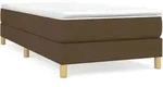 vidaXL Bettgestell ohne Matratze Dunkelbraun 90x190 cm Stoff