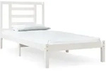 vidaXL Massivholzbett ohne Matratze Wei&szlig; 90x190 cm Kiefernholz