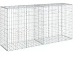 vidaXL Gabione mit Deckel 200x50x100 cm Verzinktes Eisen