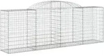 vidaXL Gabionen mit Hochbogen 25 Stk 300x50x100/120cm Verzinktes Eisen