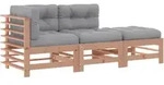 vidaXL 3-tlg. Garten-Lounge-Set mit Kissen Massivholz Douglasie