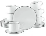 CreaTable Chef Collection Black Line Kaffeeservice 18-tlg Porzellan