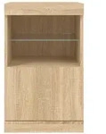 vidaXL Sideboard mit LED-Leuchten Sonoma-Eiche 41x37x67 cm