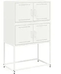 vidaXL Sideboard Wei&szlig; 68,5x38,5x107 cm Stahl