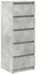 vidaXL Sideboard mit Schubladen Betongrau 37,5x35x99 cm Holzwerkstoff