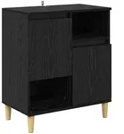 vidaXL Sideboard Schwarz Eichen-Optik 35 x 60 x 70 cm Holzwerkstoff
