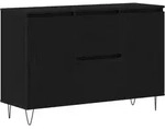 vidaXL Sideboard Schwarz Eiche 101,5x35x70 cm Holzwerkstoff