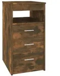 vidaXL Sideboard mit Schubladen R&auml;uchereiche 40x50x76 cm Holzwerkstoff