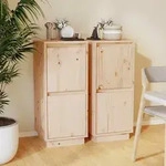 vidaXL Sideboards 2 Stk. 31,5x34x75 cm Massivholz Kiefer