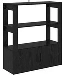 vidaXL Sideboard Schwarz Eichen-Optik 30 x 80 x 90 cm Holzwerkstoff