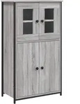 vidaXL Highboard Grau Sonoma 62x32x106,5 cm Holzwerkstoff