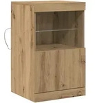 vidaXL Sideboard mit LED-Leuchten Artisan Eiche 41x37x67 cm