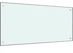 vidaXL K&uuml;chenr&uuml;ckwand Wei&szlig; 100x50 cm Hartglas