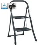 Baumarktplus Trittleiter 2-stufig klappbar T&Uuml;V/GS 150 kg Anti-Rutsch Trittfl&auml;chen