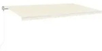 vidaXL Markise Automatisch Einziehbar 600x350 cm Creme