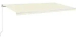 vidaXL Markise Manuell Einziehbar 600x350 cm Creme