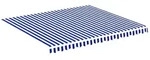 vidaXL Markisenbespannung Blau und Wei&szlig; 4x3,5 m