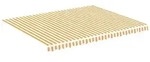 vidaXL Markisenbespannung Gelb und Wei&szlig; 4,5x3,5 m