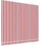 vidaXL Markisenbespannung Rot und Wei&szlig; Gestreift 3x2,5 m