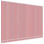 vidaXL Markisenbespannung Rot und Wei&szlig; Gestreift 4,5x3 m