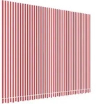 vidaXL Markisenbespannung Rot und Wei&szlig; Gestreift 4,5x3,5 m