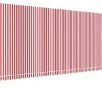 vidaXL Markisenbespannung Rot und Wei&szlig; Gestreift 6x3 m
