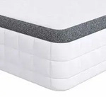 vidaXL Matratze Wei&szlig; und Grau 90 x 200 cm Bonell Feder