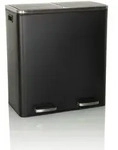 Abfallsammler / M&uuml;lltrennsystem CLEAN XI 60L (2x30L) Stahl schwarz hjh OFFICE