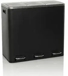 Abfallsammler / M&uuml;lltrennsystem Clean 9 - 54L (3x18L) Stahl schwarz hjh OFFICE