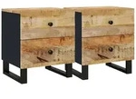 vidaXL Nachttische 2 Stk. 40x33x46 cm Massivholz Mango