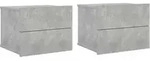 vidaXL Nachttische 2 Stk. Betongrau 40x30x30 cm Holzwerkstoff