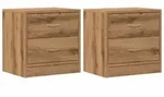 vidaXL Nachttische 2 Stk. Artisan-Eiche 40x30x40 cm Holzwerkstoff