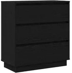 vidaXL Nachttisch mit Schwarz 71 x 34,5 x 75 cm Holzwerkstoff