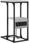vidaXL Nachttisch Grau Sonoma 41,5 x 26 x 60,5 cm Holzwerkstoff