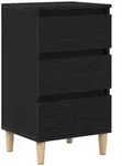 vidaXL Nachttisch Schwarze Eiche 40 x 35 x 70 cm Holzwerkstoff