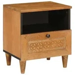 vidaXL Nachttisch Hellbraun 40 x 33 x 46 cm massives Mangoholz