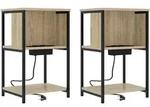 vidaXL Nachttisch 2 pcs Sonoma Eiche 38 x 31 x 61 cm Holzwerkstoff