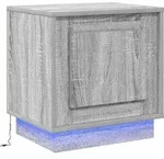 vidaXL Nachttisch mit Grau 44 x 34.5 x 45 cm Holzwerkstoff