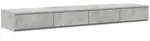 vidaXL Bettschubladen Betongrau 135 x 36.5 x 16.5 cm Holzwerkstoff