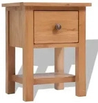 vidaXL Nachttisch 36x30x47 cm Massivholz Eiche