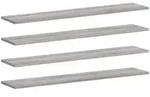 vidaXL Wandregale 4 Stk. Grau Sonoma 100x20x1,5 cm Holzwerkstoff