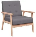 vidaXL Sessel Dunkelgrau Stoff