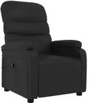 vidaXL Relaxsessel Elektrisch Schwarz Kunstleder